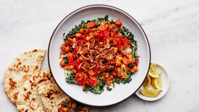 Creamy Spinach and Chickpeas recipe